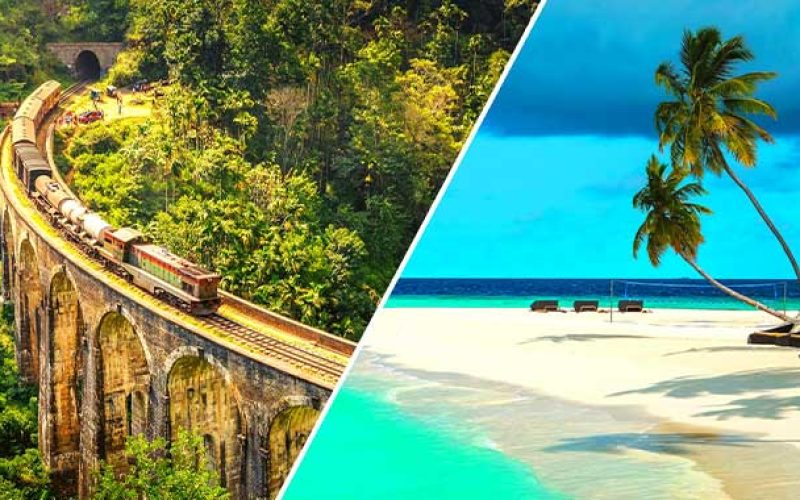 Island Treks dual tour – scenic train in Sri Lanka and Maldives villa